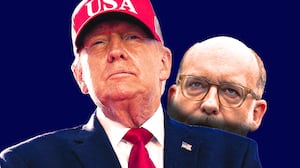 Donald Trump and Project 2025 architect Russ Vought.