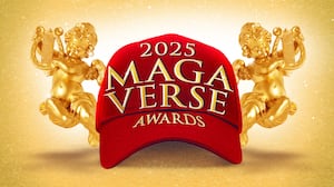 The 2025 MAGAVERSE Awards hat with cherubs.