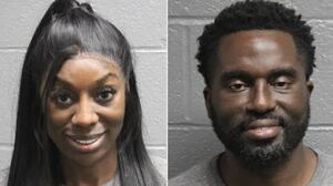 Wendy Osefo and her husband Edward "Eddie" Osefo are smiling in their respective mugshots.