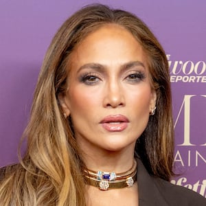 Jennifer Lopez in a plunging neckline earlier this month at the Hollywood Reporter's annual Women in Entertainment Gala on December 03, 2025.