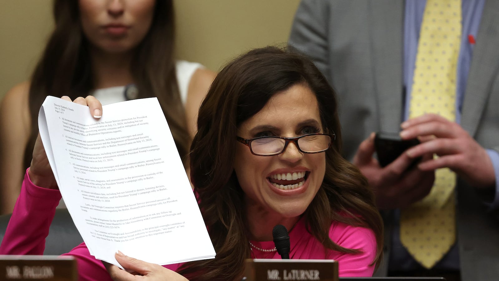 Nancy Mace questioning United States Secret Service Director Kimberly Cheatle as she testifies before the House Oversight and Accountability Committee in July 2024.