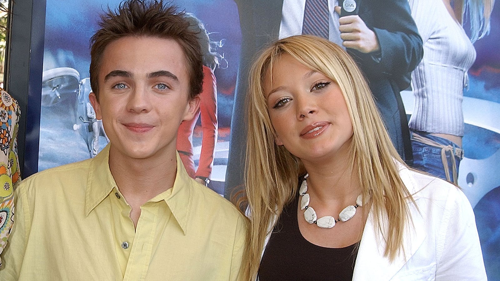 Angie Harmon, Frankie Muniz and Hilary Duff during The World Premiere of MGM's "Agent Cody Banks" - Arrivals / Party at Mann's Village Theatre in Westwood, California, United States.