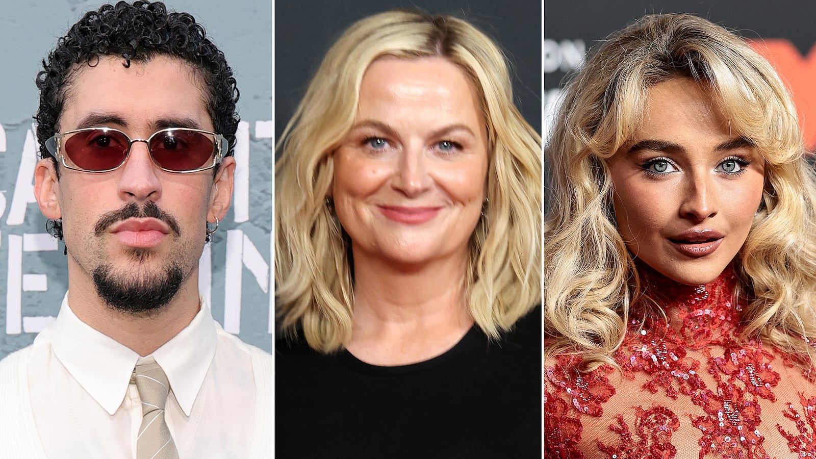 Bad Bunny Amy Poehler and Sabrina Carpenter