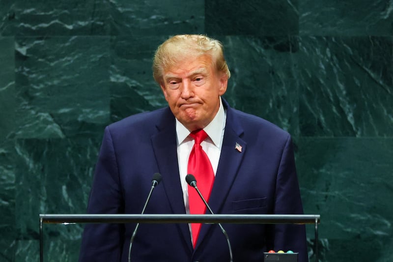 President Donald Trump addresses the 81st United Nations General Assembly at UN headquarters in New York City on September 22, 2026.