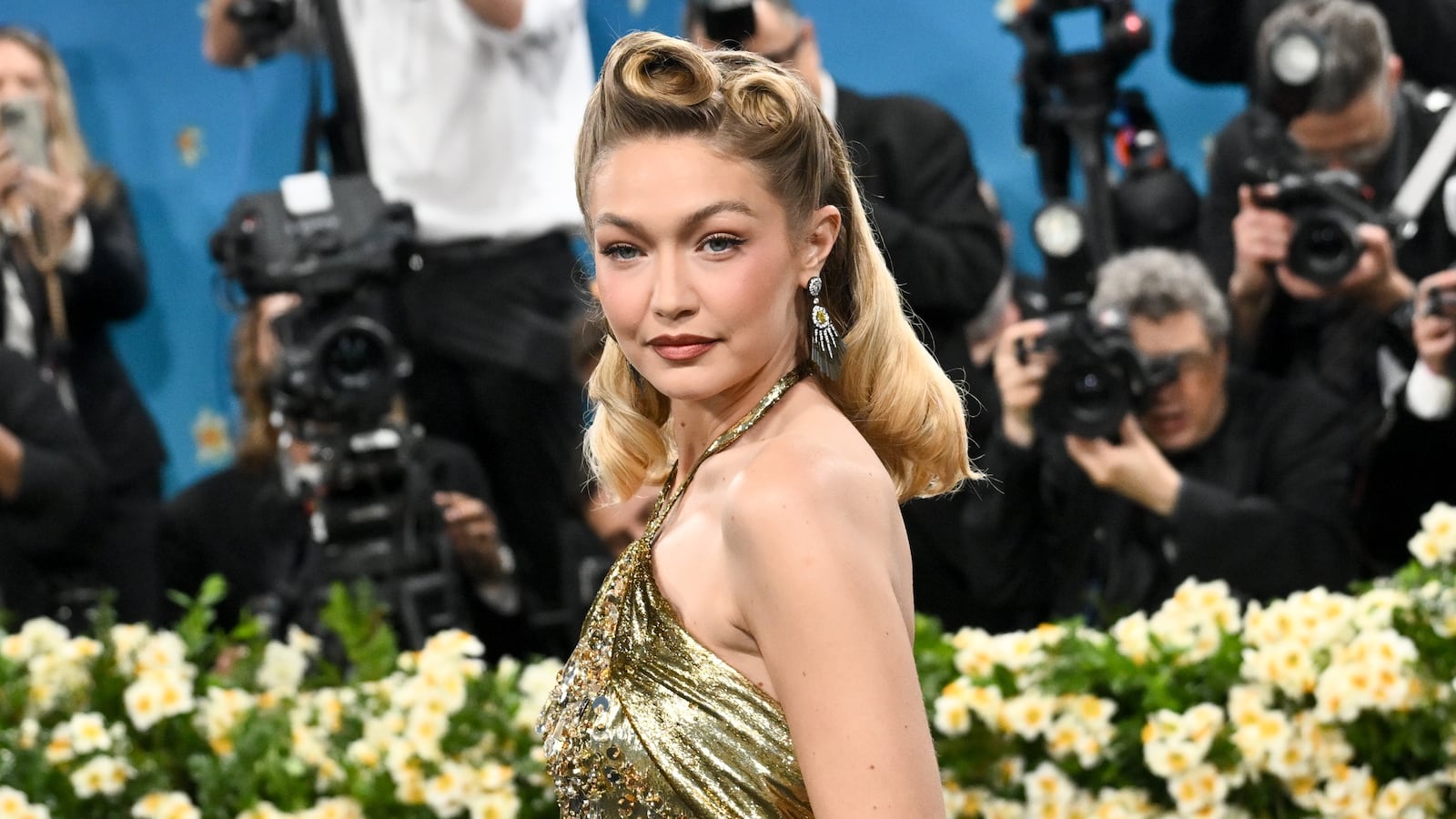 Gigi Hadid at The 2025 Met Gala Celebrating "Superfine: Tailoring Black Style" held at the Metropolitan Museum of Art on May 05, 2025 in New York, New York.