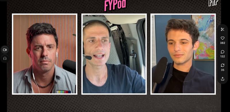 Before they were rivals, Schlossberg was a guest on Kasky's podcast.