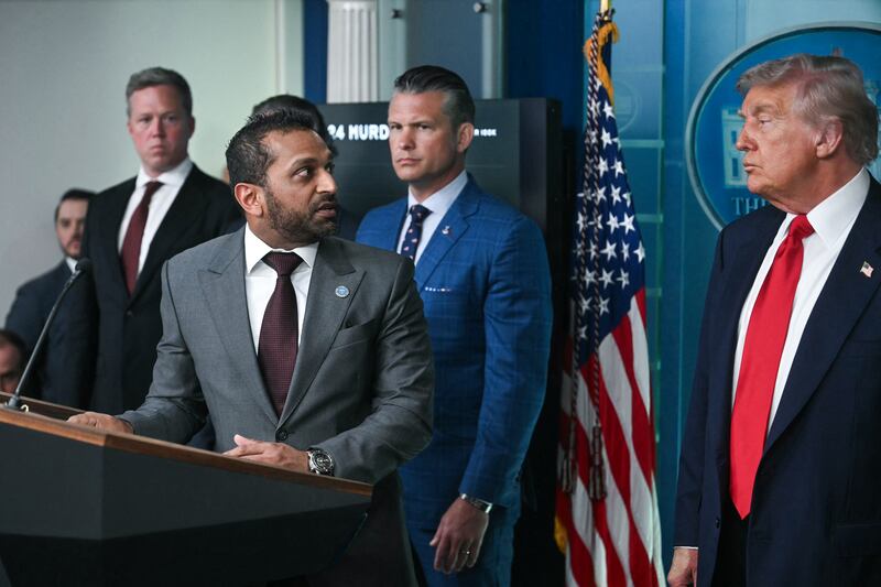 Kash Patel and Donald Trump