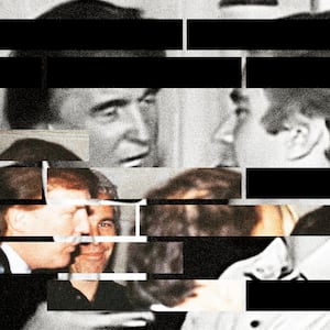 Images of Donald Trump and Jeffrey Epstein