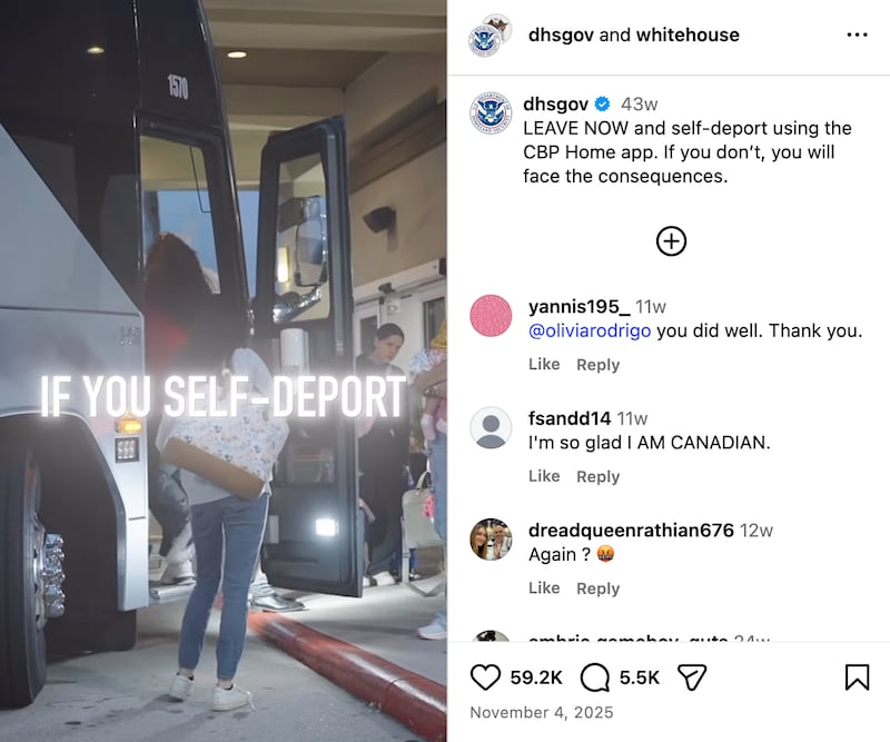 DHS used Olivia Rodrigo’s song “All-American B---h” in a video promoting self-deportation without Rodrigo's permission.