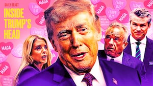 Donald Trump surrounded by Pam Bondi, Robert F. Kennedy Jr. and Pete Hegseth.