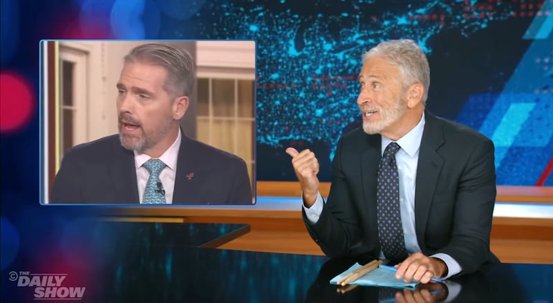The Daily Show, Jon Stewart responding to Scott Jennings' comments