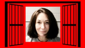 A photo illustration of the mugshot of British convicted sex offender and former socialite Ghislaine Maxwell.