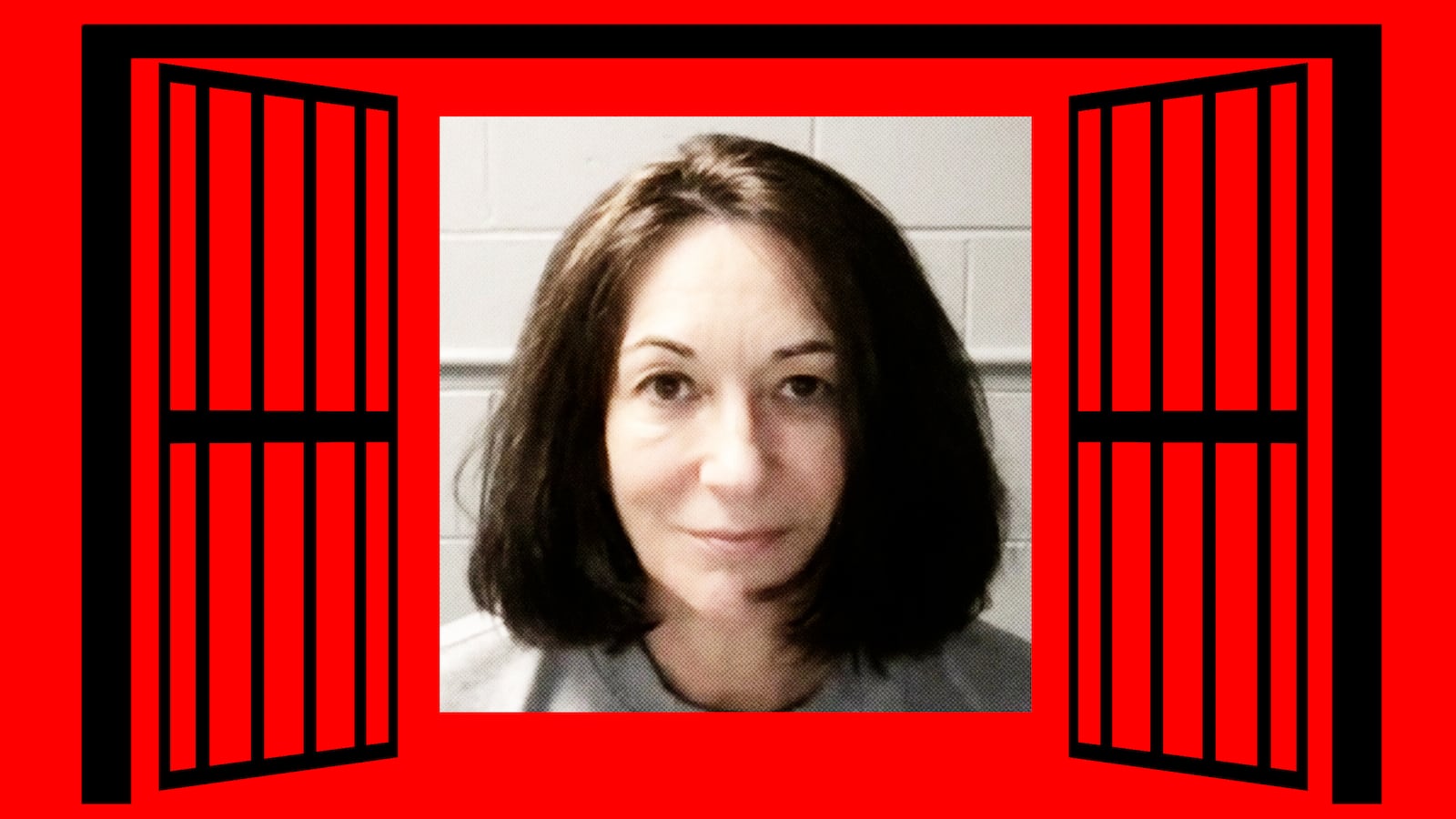 A photo illustration of the mugshot of British convicted sex offender and former socialite Ghislaine Maxwell.