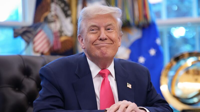 WASHINGTON, DC - AUGUST 14:  U.S. President Donald Trump speaks in the Oval Office on August 14, 2025 in Washington, DC. Trump is expected to issue a proclamation on the 90th anniversary of Social Security and highlight his administration's efforts on the program. (Photo by Andrew Harnik/Getty Images)