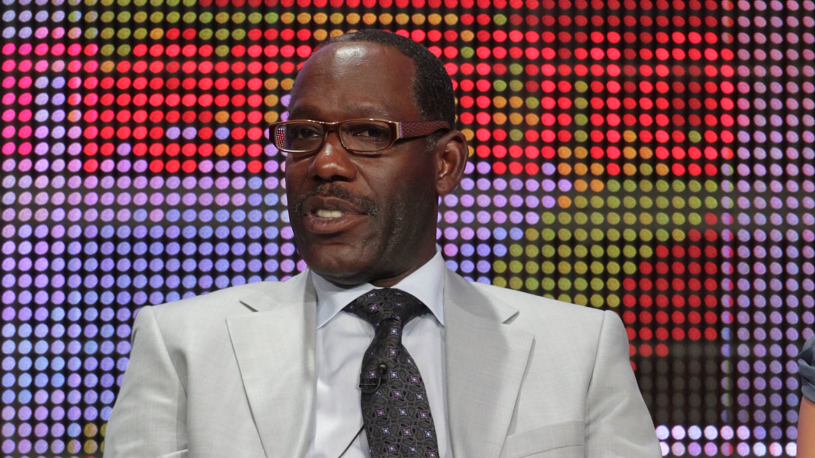 James McDaniel speaks onstage during a discussion.