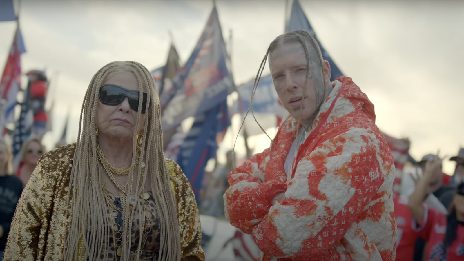 Roseanne Barr and Tom MacDonald in "Daddy's Home"