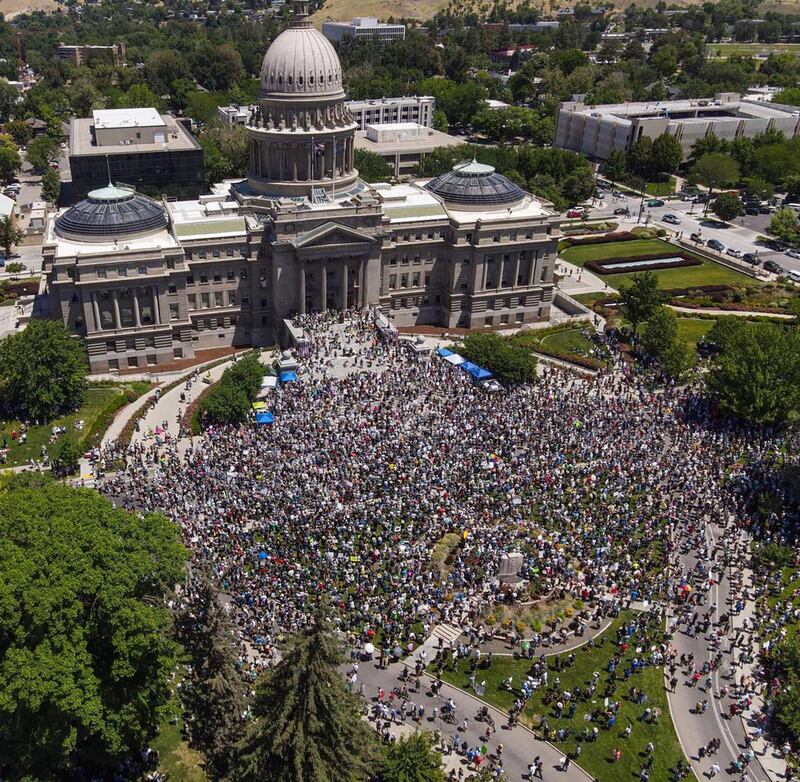 Idaho "No Kings" protest