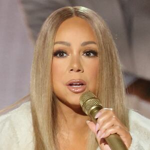 BET Ultimate Icon Award recipient US singer-songwriter Mariah Carey performs on stage during the 2025 BET Awards at the Peacock Theatre in Los Angeles on June 9, 2025.