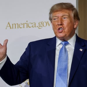 US President Donald Trump attends National Design Studio launch event for America.gov, a new AI-powered government website, at the Mellon Auditorium in Washington, D.C., US, September 29, 2026. REUTERS/Jonathan Ernst