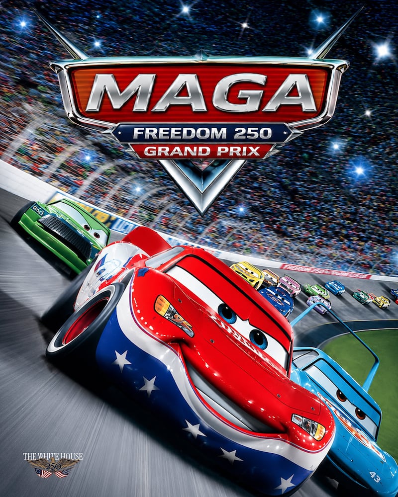 maga cars donald trump ai grand prix