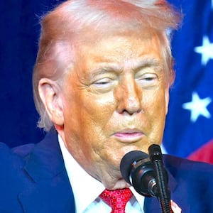 President Donald Trump speaks during the House Republican Party (GOP) member retreat at the Kennedy Center in Washington, DC, on January 6, 2026.