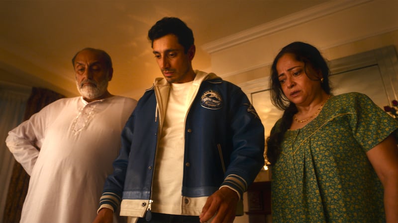 Sheeba Chaddha, Riz Ahmed, and Sajid Hasan in Bait.