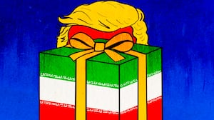 Donald Trump mystery box illustration