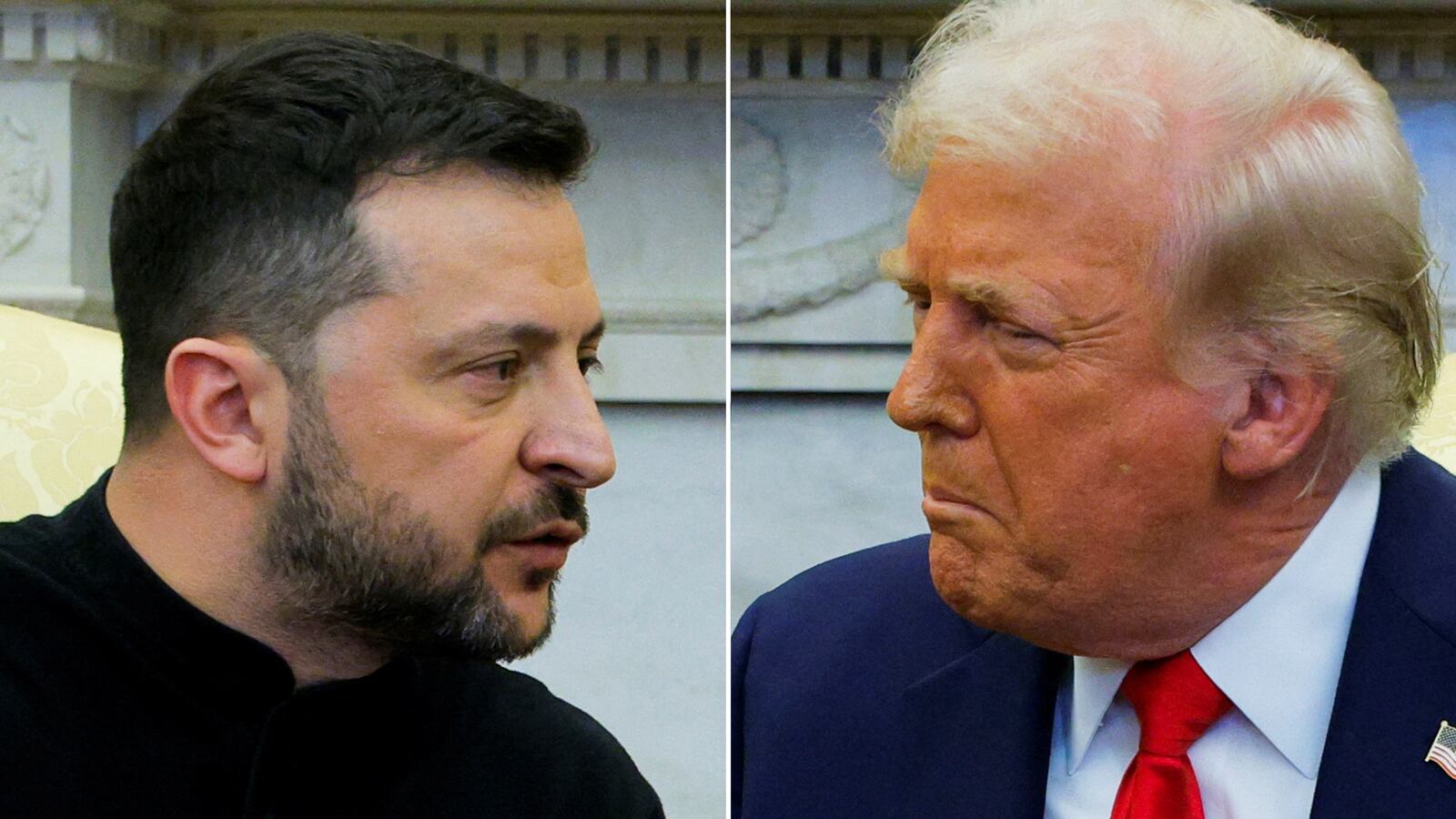 Volodymyr Zelenskyy and Donald Trump