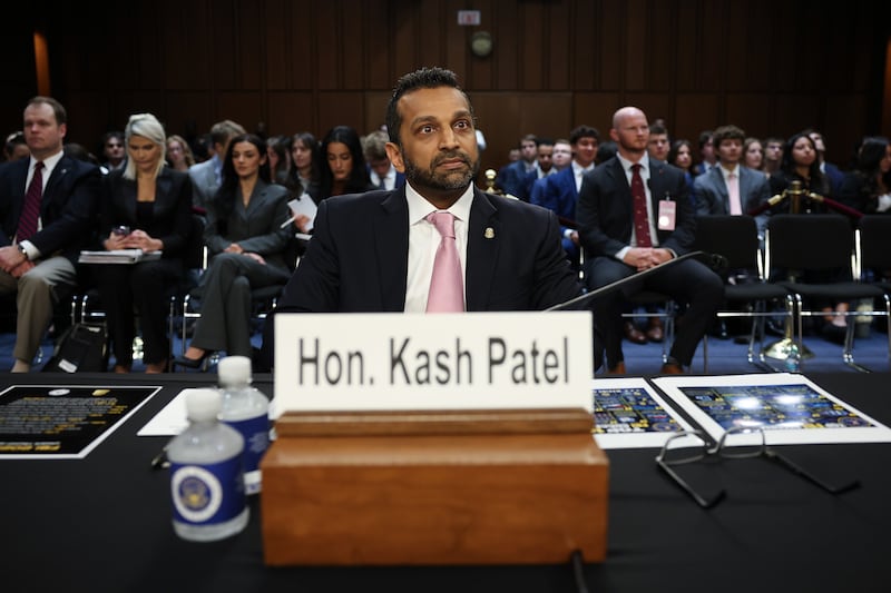 FBI Director Kash Patel appears to testify before a Senate Judiciary Committee hearing on oversight of the FBI on Capitol Hill in Washington, D.C. on September 15, 2026.