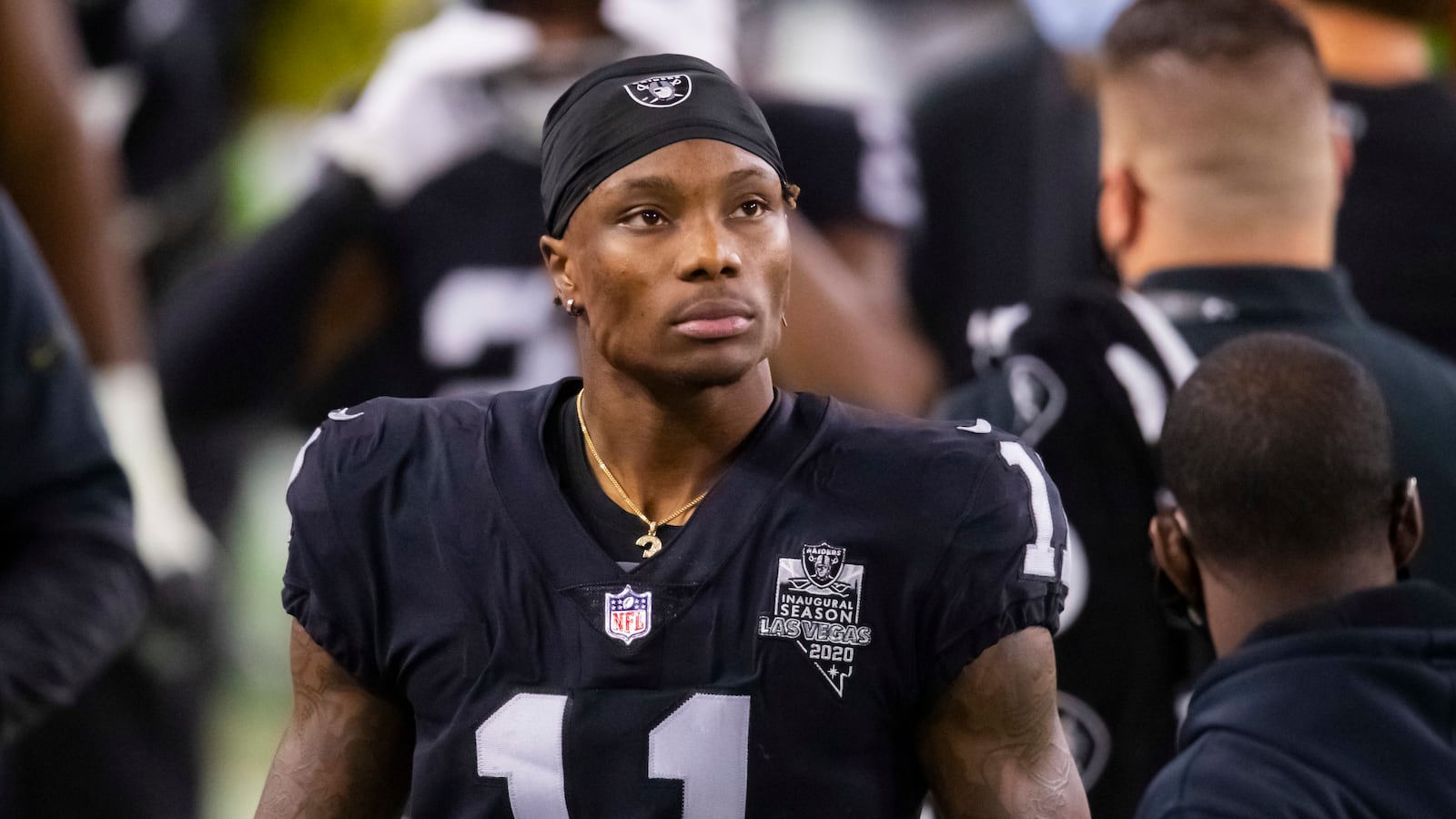 A picture of Las Vegas Raiders wide receiver Henry Ruggs III, who was sentenced Wednesday to three to 10 years in prison for a deadly DUI car crash that killed a woman and her dog in November 2021.