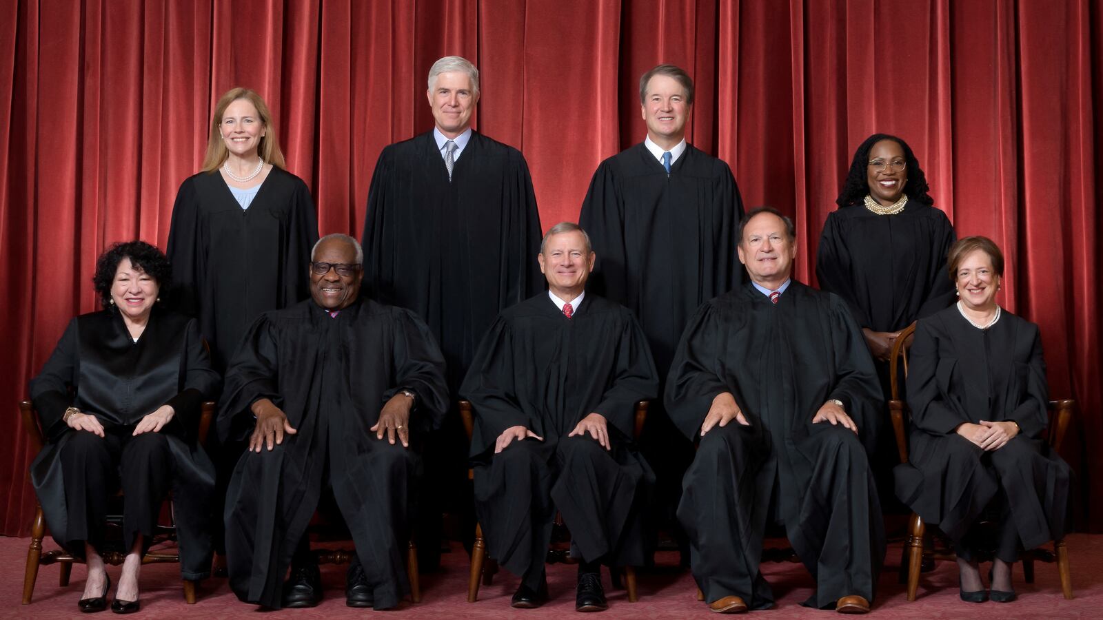 The Supreme Court justices as a group.