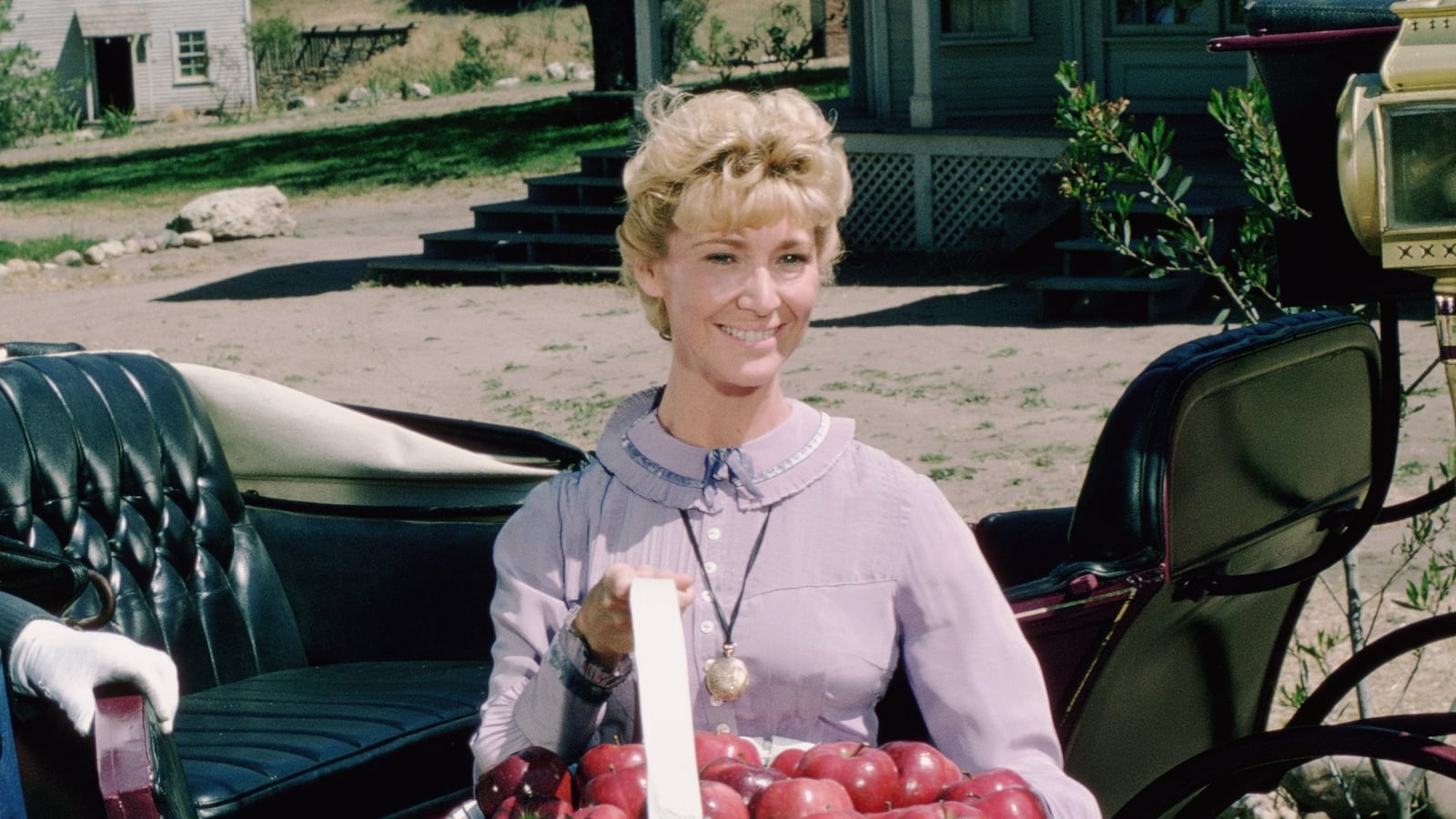 Charlotte Stewart as Eva Beadle on "Little House on the Prairie" Episode 10, "At the End of the Rainbow," which aired in 1975.