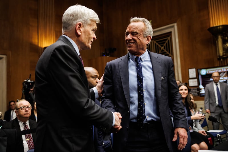 UNITED STATES - OCTOBER 28: Sen. Bill Cassidy, R-La., arrives in the U.S. Capitol for a vote on Tuesday, October 28, 2025. (Bill Clark/CQ-Roll Call, Inc via Getty Images)