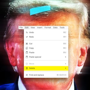 Donald Trump, delete dropdown menu