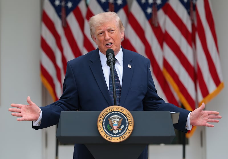 U.S. President Donald Trump speaks at the White House on July 06, 2026.