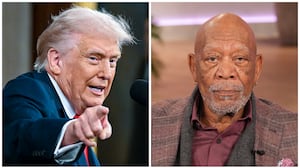 Donald Trump and Morgan Freeman