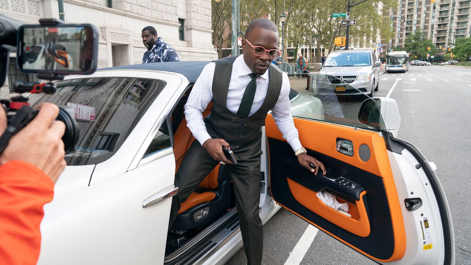 Lamor Whitehead leaves the Brooklyn Federal Court on Wednesday, Sept. 28, 2022, in Brooklyn, New York.