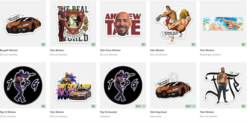 Stickers featuring Andrew Tate
