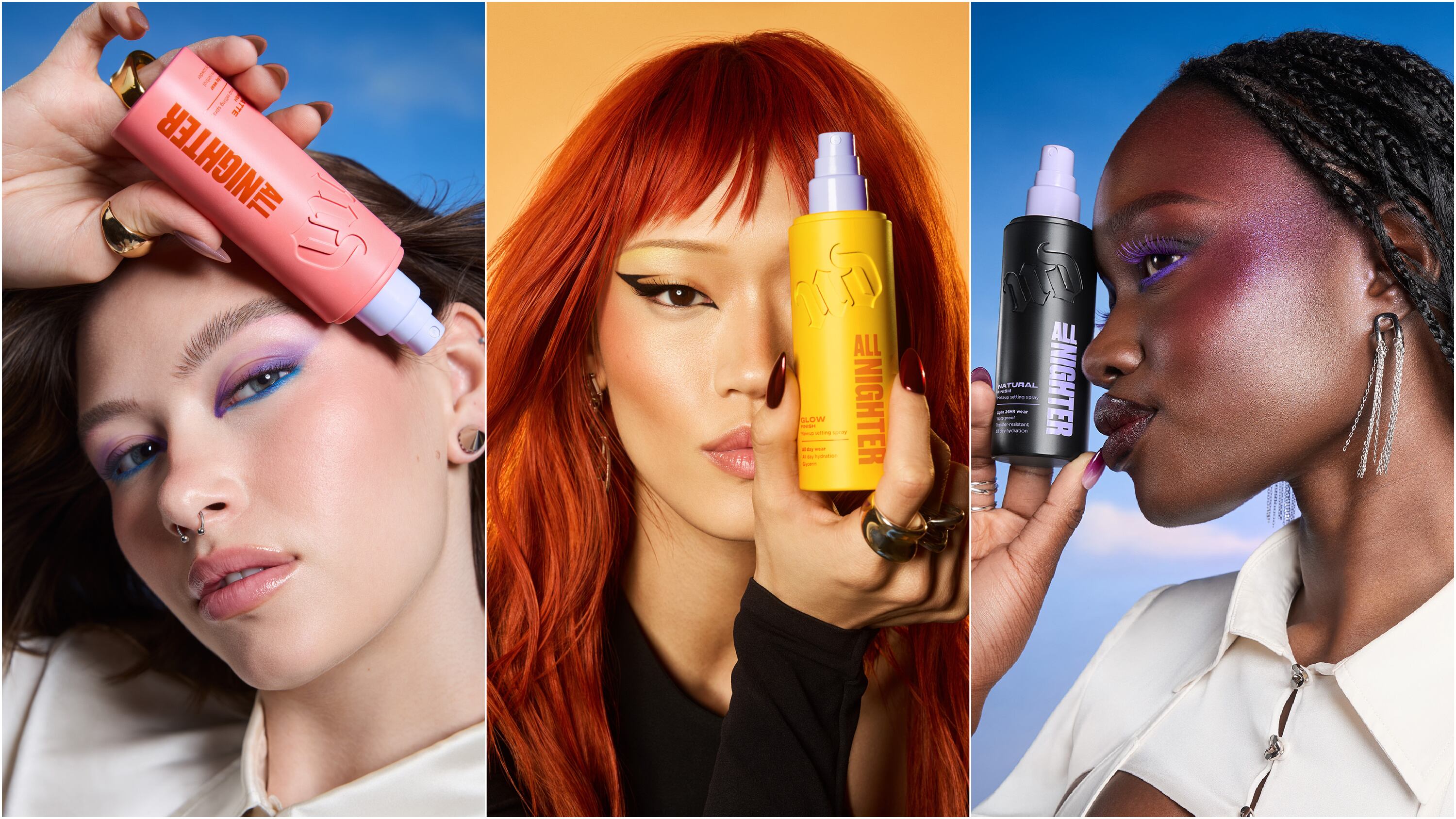 All Nighter 24-Hour Setting Spray from Urban Decay in three new finishes: matte, natural, and glowy