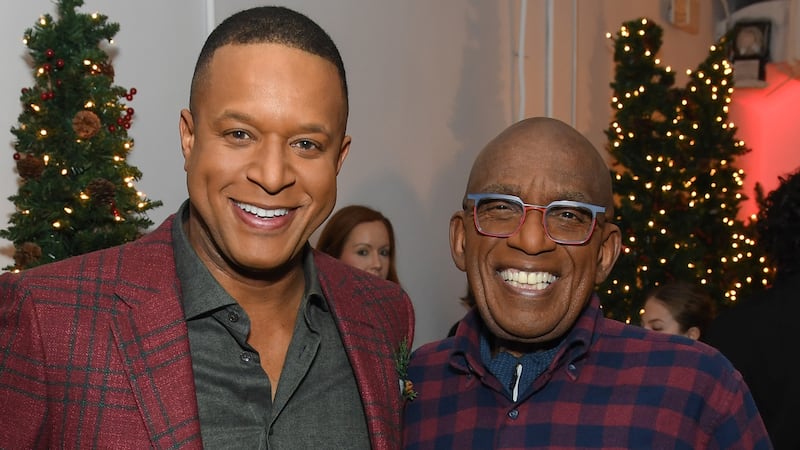 CHRISTMAS IN ROCKEFELLER CENTER -- NBC/Hershey Tree Lighting Viewing Party -- Pictured: (l-r) Craig Melvin, Al Roker --
