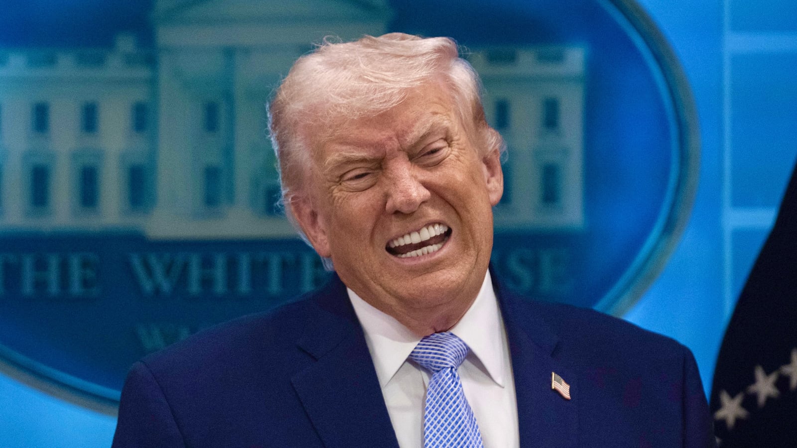 WASHINGTON DC, UNITED STATES - APRIL 6: The United States President Donald Trump holds a Press Conference in the James S. Brady Press Briefing Room at the White House on April 6, 2026, in Washington DC, United States. (Photo by Celal Gunes/Anadolu via Getty Images)