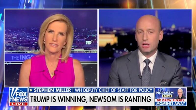 Stephen Miller on The Ingraham Angle on Fox News.