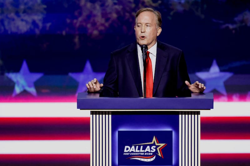 Texas Attorney General Ken Paxton, candidate for U.S. Senate, speaks at the Republican National Midterm Convention in Dallas, Texas, U.S., September 9, 2026.