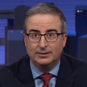John Oliver talks Trump Gatsby Party.