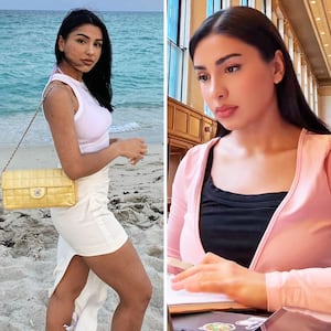 Social media images of Columbia student Ellie Aghayeva who was detained by Federal immigration agents.