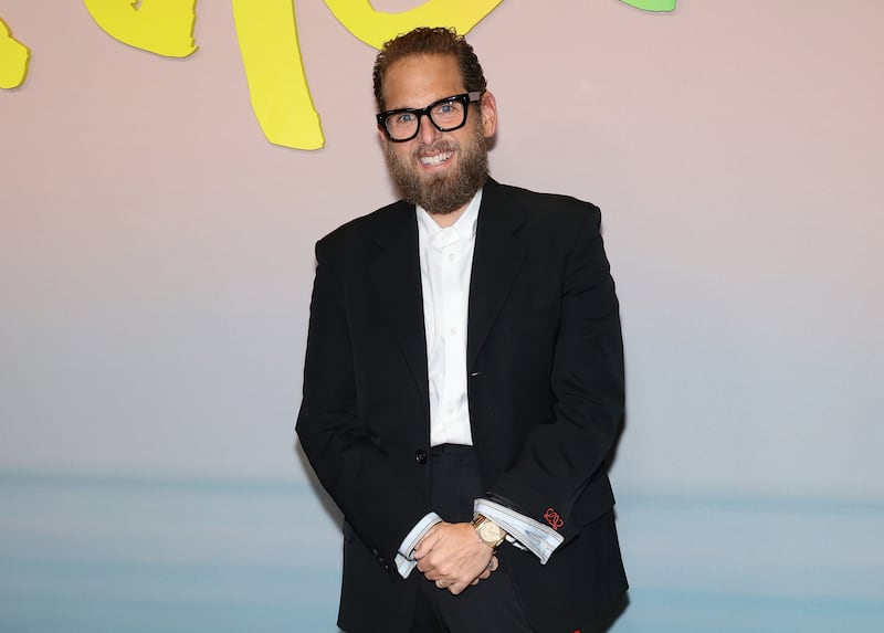 Jonah Hill attends the world premiere of Apple's "Outcome."