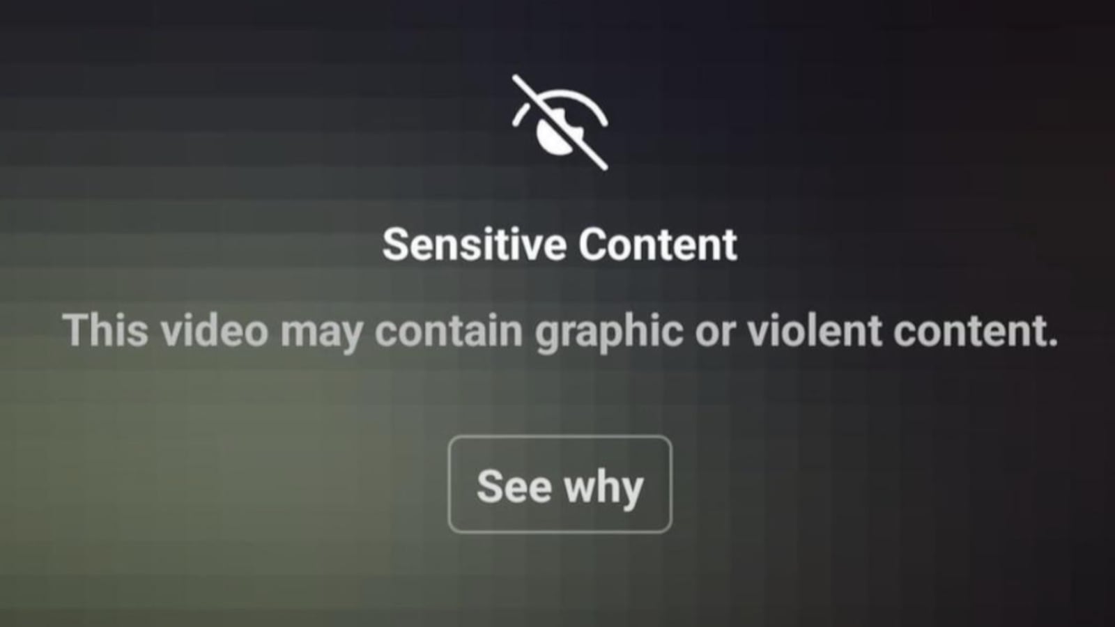 Instagram sensitive content warning screen