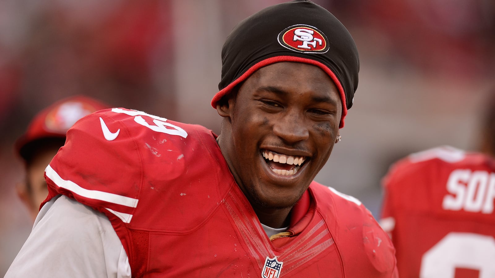 Aldon Smith on the field.