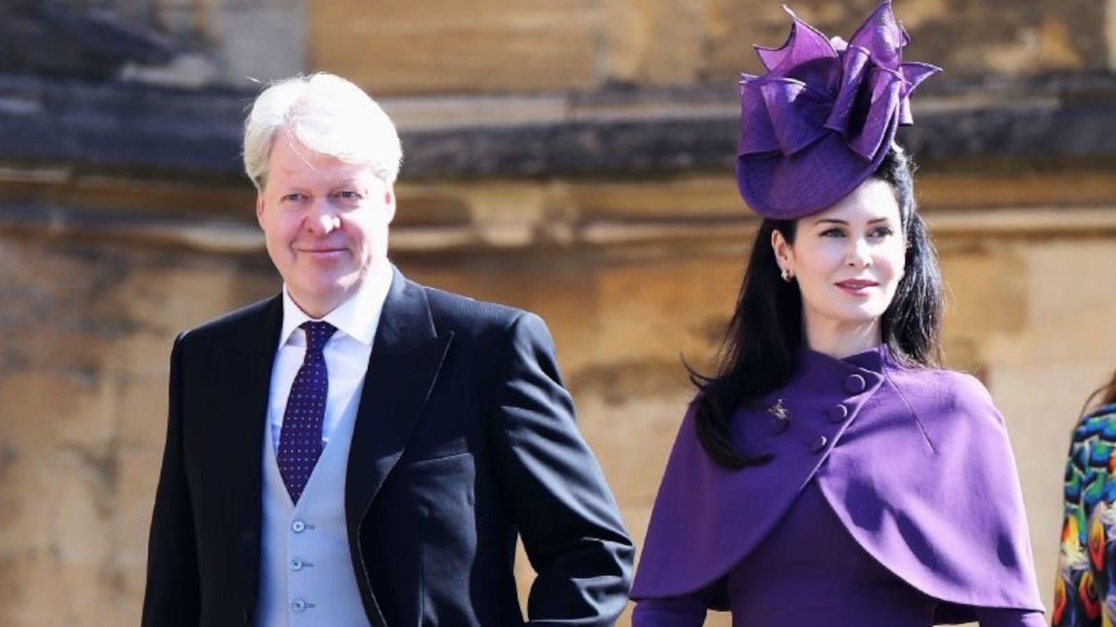 Charles Spencer, the 9th Earl of Spencer (L) and his wife, Karen Spencer.