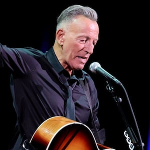 LOS ANGELES, CALIFORNIA - OCTOBER 18: (FOR EDITORIAL USE ONLY) Bruce Springsteen performs onstage during the Academy Museum 5th Annual Gala in Partnership with Rolex at Academy Museum of Motion Pictures on October 18, 2025 in Los Angeles, California. (Photo by Emma McIntyre/Oscars/Getty Images for Academy Museum of Motion Pictures)